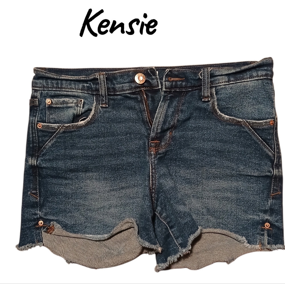 Kensie Women's Size 2 Dark Blue Jean Shorts